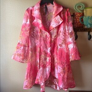 Floral Sheer Pink Jacket